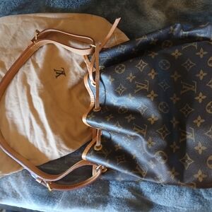 Louis Vuitton Brown Leather Tote Bag